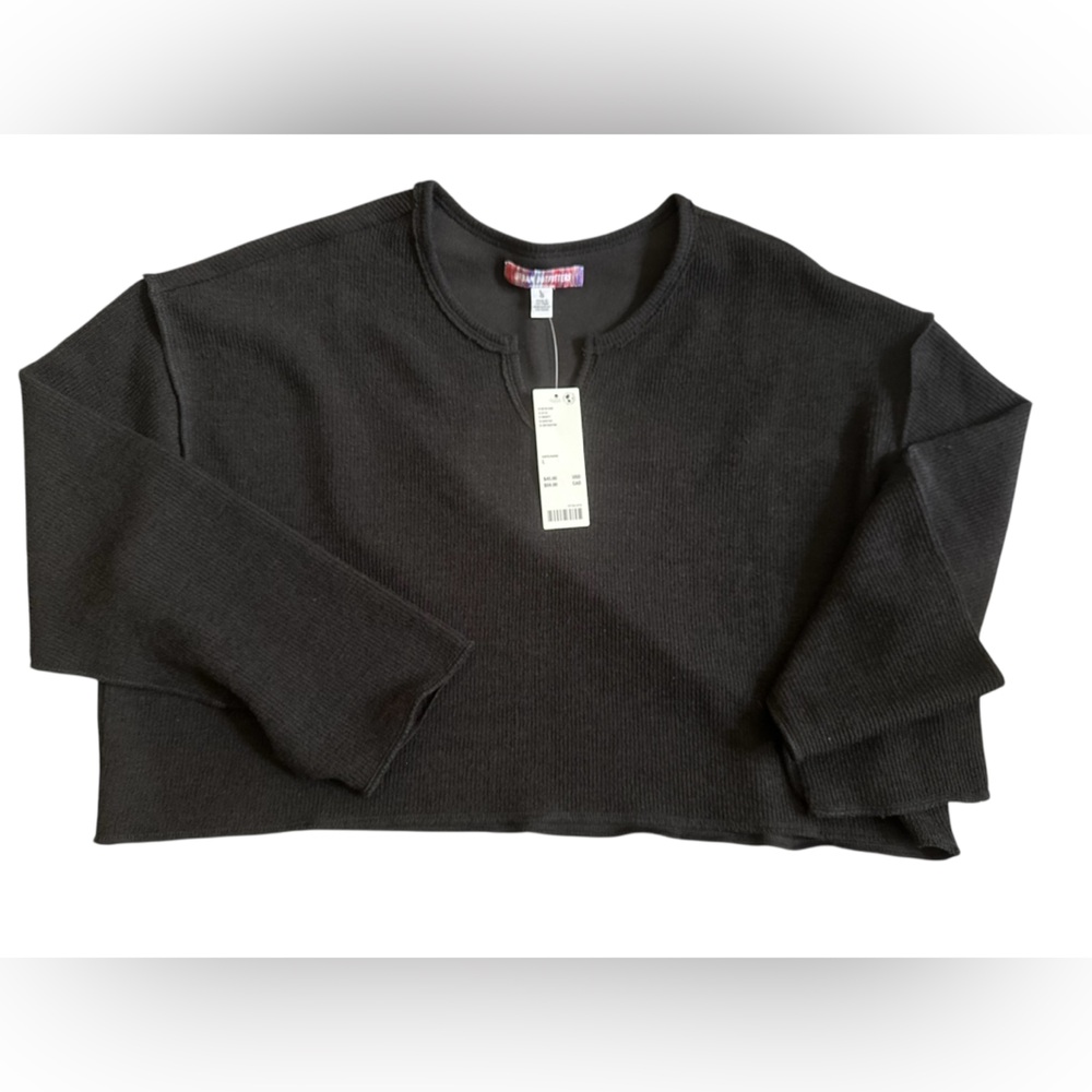 Urban Outfitters Black Cropped Lightweight Sweater